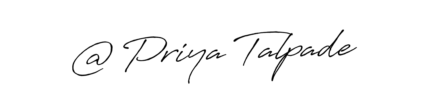 Antro_Vectra_Bolder is a professional signature style that is perfect for those who want to add a touch of class to their signature. It is also a great choice for those who want to make their signature more unique. Get @ Priya Talpade name to fancy signature for free. @ Priya Talpade signature style 7 images and pictures png