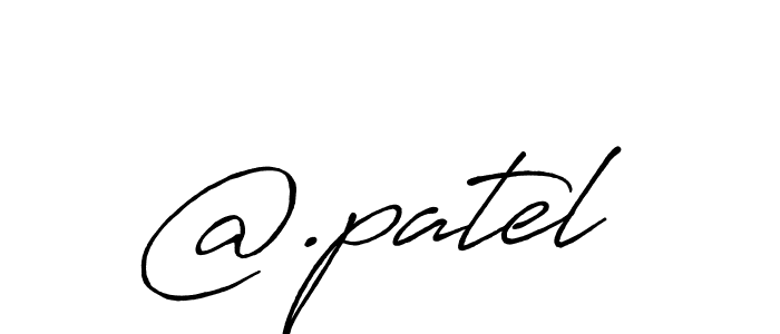 Make a beautiful signature design for name @.patel. With this signature (Antro_Vectra_Bolder) style, you can create a handwritten signature for free. @.patel signature style 7 images and pictures png