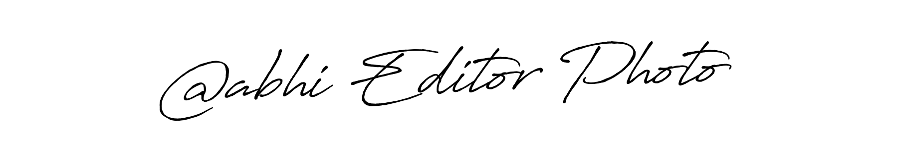 Design your own signature with our free online signature maker. With this signature software, you can create a handwritten (Antro_Vectra_Bolder) signature for name @abhi Editor Photo. @abhi Editor Photo signature style 7 images and pictures png