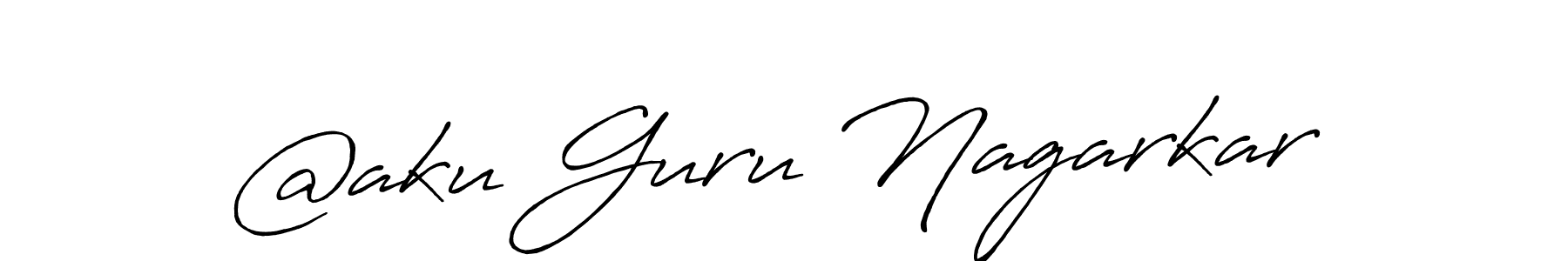 It looks lik you need a new signature style for name @aku Guru Nagarkar. Design unique handwritten (Antro_Vectra_Bolder) signature with our free signature maker in just a few clicks. @aku Guru Nagarkar signature style 7 images and pictures png