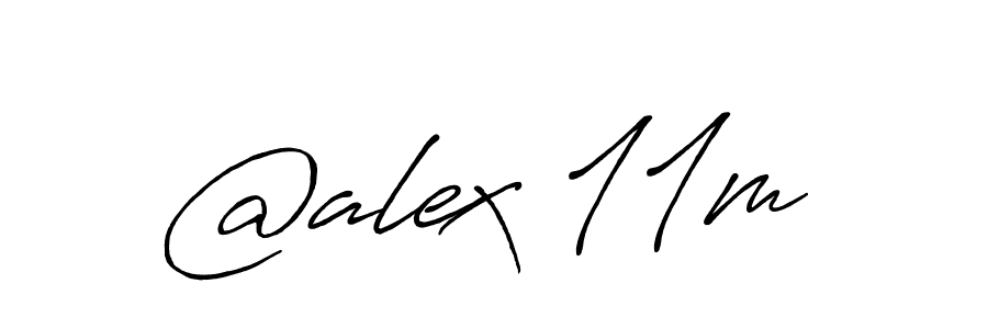 Make a beautiful signature design for name @alex 11m. With this signature (Antro_Vectra_Bolder) style, you can create a handwritten signature for free. @alex 11m signature style 7 images and pictures png