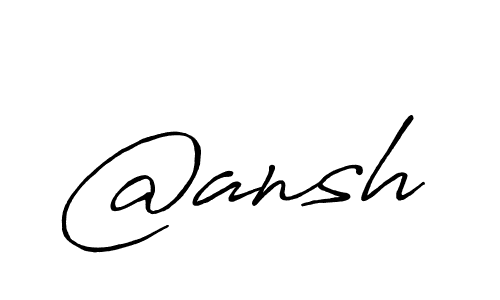 Design your own signature with our free online signature maker. With this signature software, you can create a handwritten (Antro_Vectra_Bolder) signature for name @ansh. @ansh signature style 7 images and pictures png