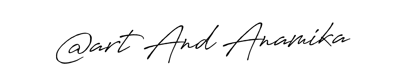 Use a signature maker to create a handwritten signature online. With this signature software, you can design (Antro_Vectra_Bolder) your own signature for name @art And Anamika. @art And Anamika signature style 7 images and pictures png