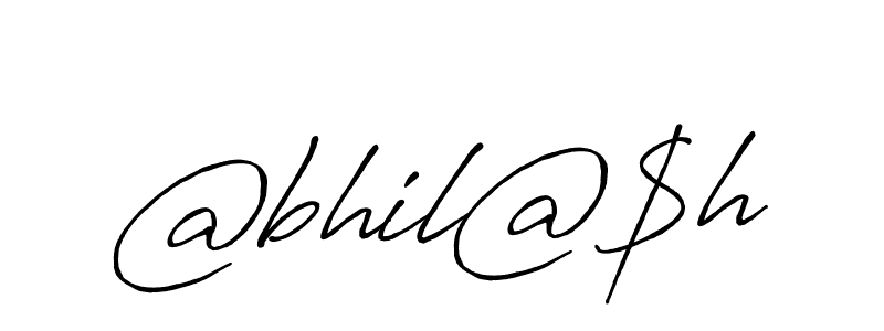 The best way (Antro_Vectra_Bolder) to make a short signature is to pick only two or three words in your name. The name @bhil@$h include a total of six letters. For converting this name. @bhil@$h signature style 7 images and pictures png