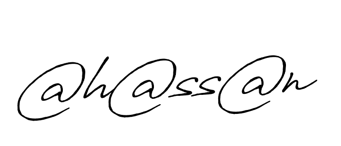 Design your own signature with our free online signature maker. With this signature software, you can create a handwritten (Antro_Vectra_Bolder) signature for name @h@ss@n. @h@ss@n signature style 7 images and pictures png