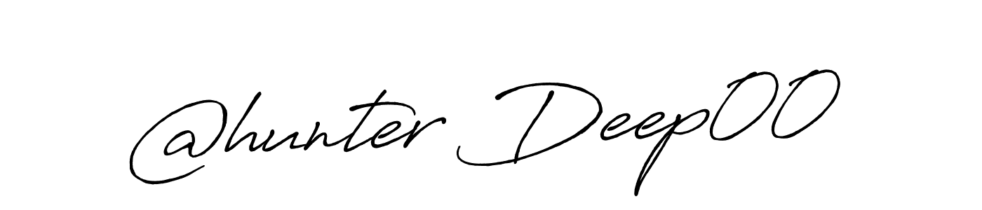 Create a beautiful signature design for name @hunter Deep00. With this signature (Antro_Vectra_Bolder) fonts, you can make a handwritten signature for free. @hunter Deep00 signature style 7 images and pictures png