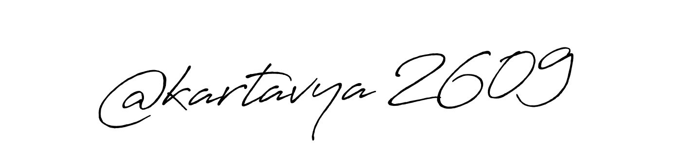 How to make @kartavya 2609 name signature. Use Antro_Vectra_Bolder style for creating short signs online. This is the latest handwritten sign. @kartavya 2609 signature style 7 images and pictures png