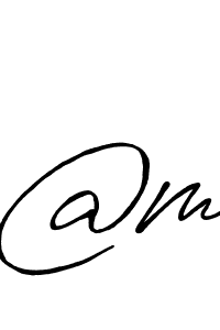 Similarly Antro_Vectra_Bolder is the best handwritten signature design. Signature creator online .You can use it as an online autograph creator for name @m. @m signature style 7 images and pictures png