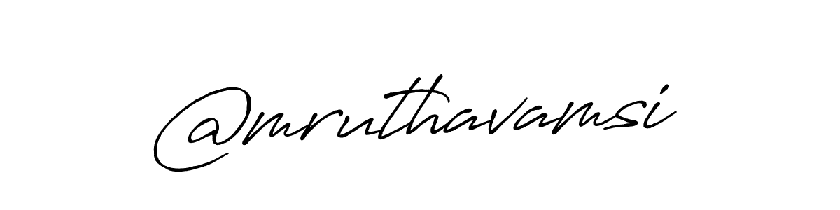 Design your own signature with our free online signature maker. With this signature software, you can create a handwritten (Antro_Vectra_Bolder) signature for name @mruthavamsi. @mruthavamsi signature style 7 images and pictures png