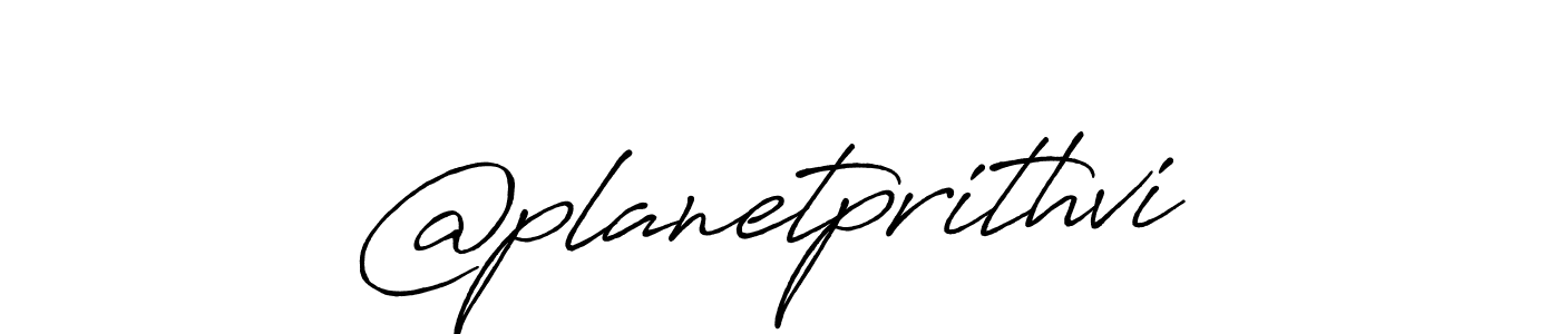 Create a beautiful signature design for name @planetprithvi. With this signature (Antro_Vectra_Bolder) fonts, you can make a handwritten signature for free. @planetprithvi signature style 7 images and pictures png