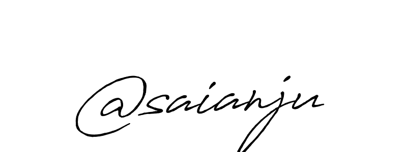 Make a beautiful signature design for name @saianju. With this signature (Antro_Vectra_Bolder) style, you can create a handwritten signature for free. @saianju signature style 7 images and pictures png