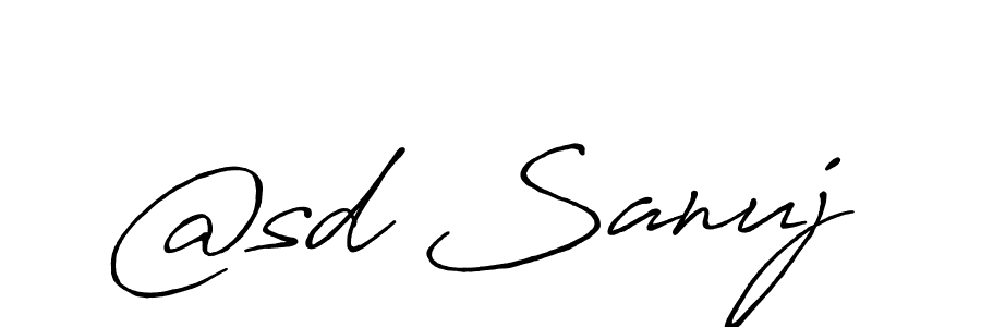 How to make @sd Sanuj signature? Antro_Vectra_Bolder is a professional autograph style. Create handwritten signature for @sd Sanuj name. @sd Sanuj signature style 7 images and pictures png