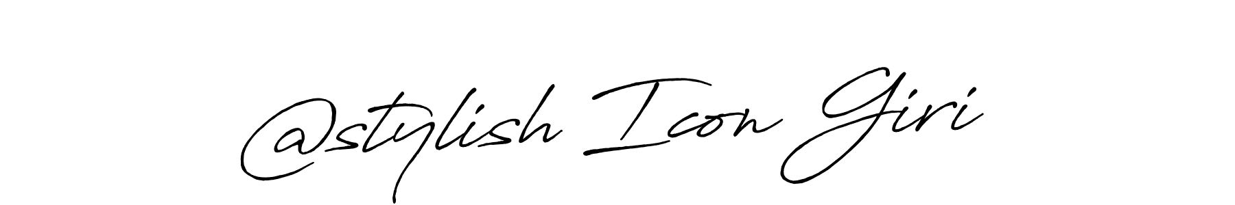 Use a signature maker to create a handwritten signature online. With this signature software, you can design (Antro_Vectra_Bolder) your own signature for name @stylish Icon Giri. @stylish Icon Giri signature style 7 images and pictures png