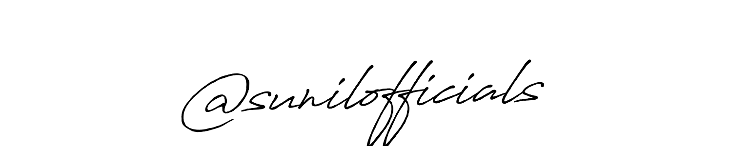 Also we have @sunilofficials name is the best signature style. Create professional handwritten signature collection using Antro_Vectra_Bolder autograph style. @sunilofficials signature style 7 images and pictures png