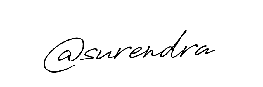 Create a beautiful signature design for name @surendra. With this signature (Antro_Vectra_Bolder) fonts, you can make a handwritten signature for free. @surendra signature style 7 images and pictures png