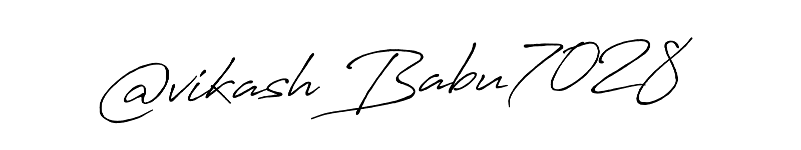 It looks lik you need a new signature style for name @vikash Babu7028. Design unique handwritten (Antro_Vectra_Bolder) signature with our free signature maker in just a few clicks. @vikash Babu7028 signature style 7 images and pictures png