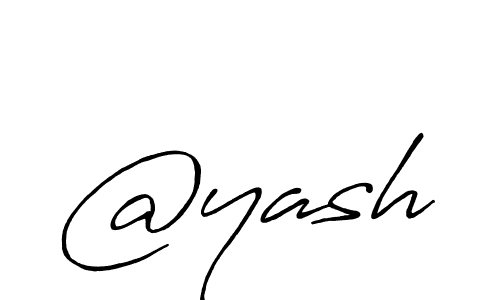 Design your own signature with our free online signature maker. With this signature software, you can create a handwritten (Antro_Vectra_Bolder) signature for name @yash. @yash signature style 7 images and pictures png