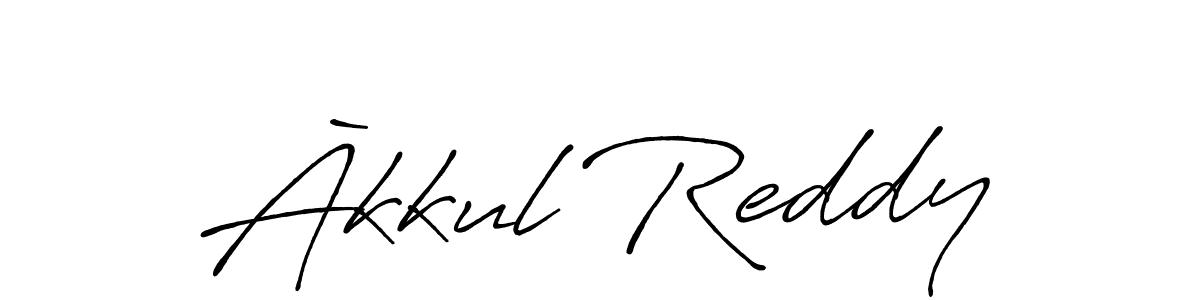 Design your own signature with our free online signature maker. With this signature software, you can create a handwritten (Antro_Vectra_Bolder) signature for name Àkkul Reddy. Àkkul Reddy signature style 7 images and pictures png