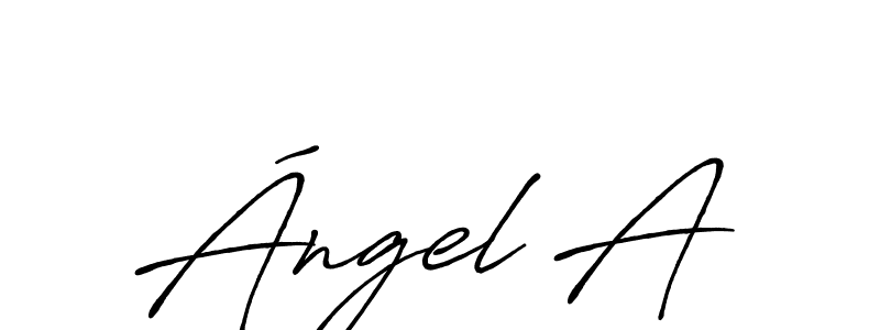 Make a beautiful signature design for name Ángel A. With this signature (Antro_Vectra_Bolder) style, you can create a handwritten signature for free. Ángel A signature style 7 images and pictures png