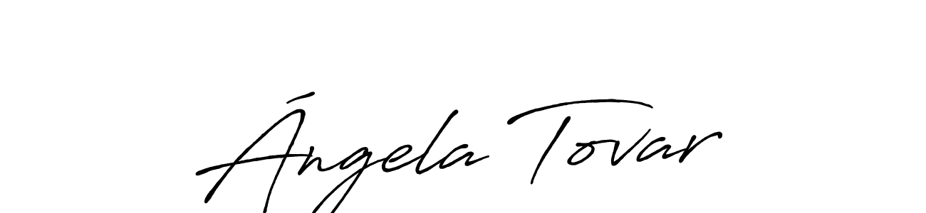 Ángela Tovar stylish signature style. Best Handwritten Sign (Antro_Vectra_Bolder) for my name. Handwritten Signature Collection Ideas for my name Ángela Tovar. Ángela Tovar signature style 7 images and pictures png