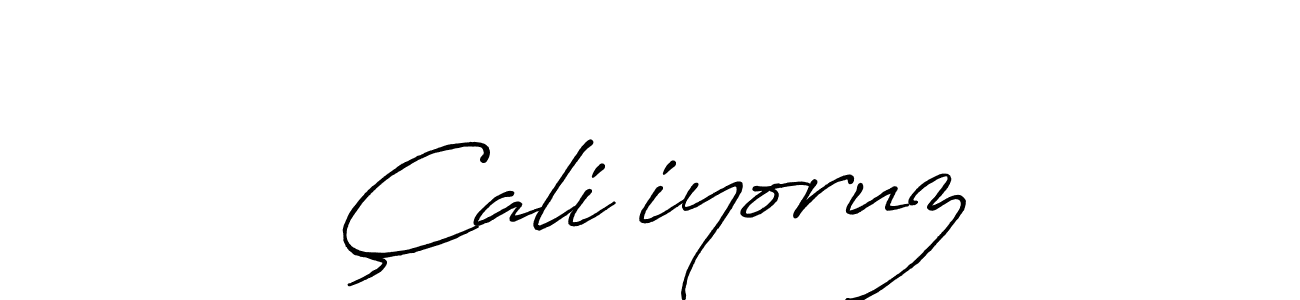 Use a signature maker to create a handwritten signature online. With this signature software, you can design (Antro_Vectra_Bolder) your own signature for name ÇaliŞiyoruz. ÇaliŞiyoruz signature style 7 images and pictures png
