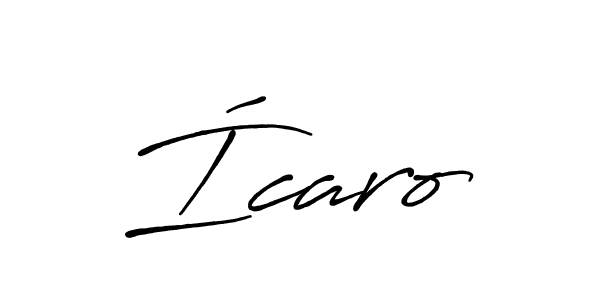 Ícaro stylish signature style. Best Handwritten Sign (Antro_Vectra_Bolder) for my name. Handwritten Signature Collection Ideas for my name Ícaro. Ícaro signature style 7 images and pictures png