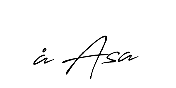 How to make å Asa name signature. Use Antro_Vectra_Bolder style for creating short signs online. This is the latest handwritten sign. å Asa signature style 7 images and pictures png