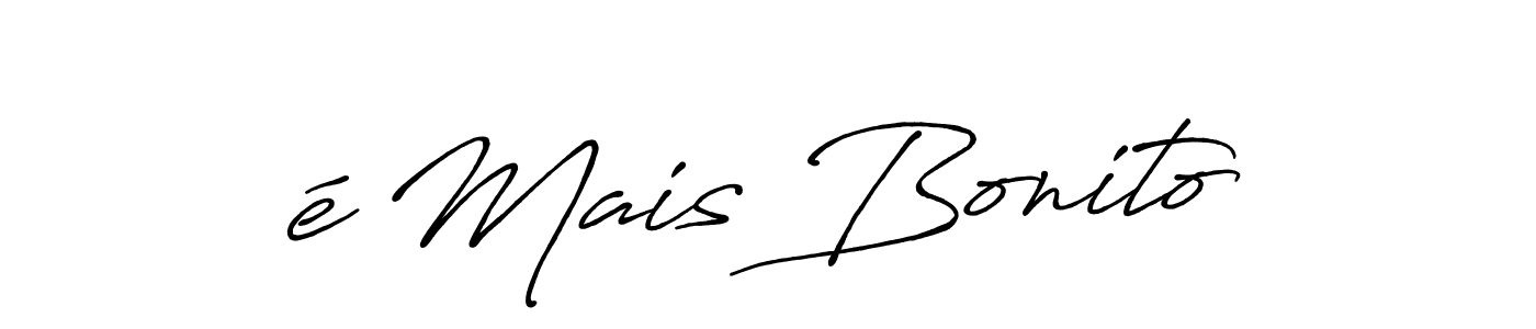 Similarly Antro_Vectra_Bolder is the best handwritten signature design. Signature creator online .You can use it as an online autograph creator for name é Mais Bonito. é Mais Bonito signature style 7 images and pictures png