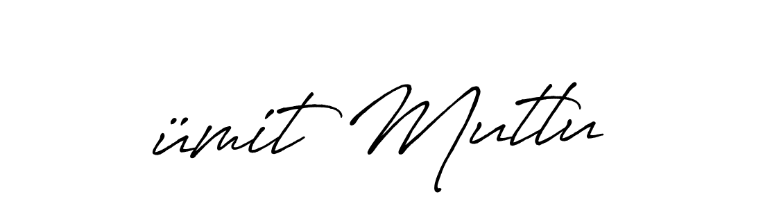 Create a beautiful signature design for name ümit Mutlu. With this signature (Antro_Vectra_Bolder) fonts, you can make a handwritten signature for free. ümit Mutlu signature style 7 images and pictures png