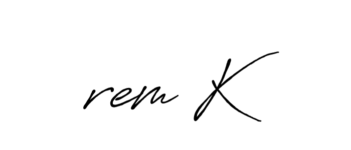 if you are searching for the best signature style for your name İrem K. so please give up your signature search. here we have designed multiple signature styles  using Antro_Vectra_Bolder. İrem K signature style 7 images and pictures png