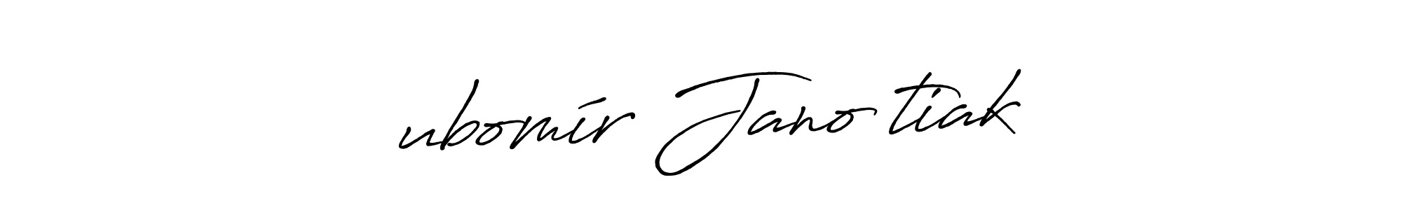 The best way (Antro_Vectra_Bolder) to make a short signature is to pick only two or three words in your name. The name Ľubomír Janoštiak include a total of six letters. For converting this name. Ľubomír Janoštiak signature style 7 images and pictures png