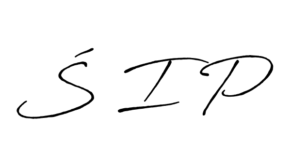 You should practise on your own different ways (Antro_Vectra_Bolder) to write your name (Ś I P) in signature. don't let someone else do it for you. Ś I P signature style 7 images and pictures png