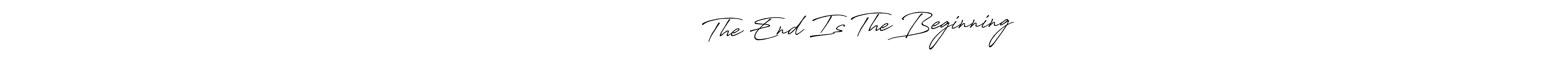 Make a beautiful signature design for name अंतः अस्ति प्रारंभः  The End Is The Beginning. With this signature (Antro_Vectra_Bolder) style, you can create a handwritten signature for free. अंतः अस्ति प्रारंभः  The End Is The Beginning signature style 7 images and pictures png