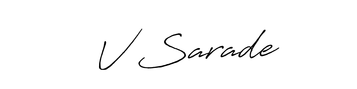 The best way (Antro_Vectra_Bolder) to make a short signature is to pick only two or three words in your name. The name अ V Sarade include a total of six letters. For converting this name. अ V Sarade signature style 7 images and pictures png