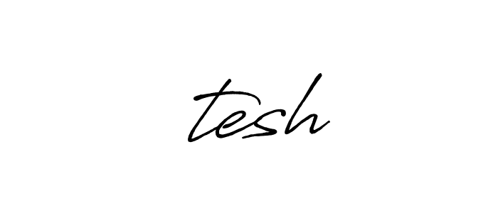 Design your own signature with our free online signature maker. With this signature software, you can create a handwritten (Antro_Vectra_Bolder) signature for name हtesh. हtesh signature style 7 images and pictures png