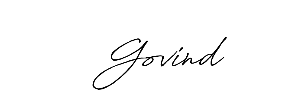 The best way (Antro_Vectra_Bolder) to make a short signature is to pick only two or three words in your name. The name ⭐ Govind include a total of six letters. For converting this name. ⭐ Govind signature style 7 images and pictures png