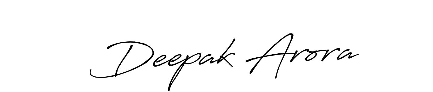 How to make   Deepak Arora name signature. Use Antro_Vectra_Bolder style for creating short signs online. This is the latest handwritten sign.   Deepak Arora signature style 7 images and pictures png