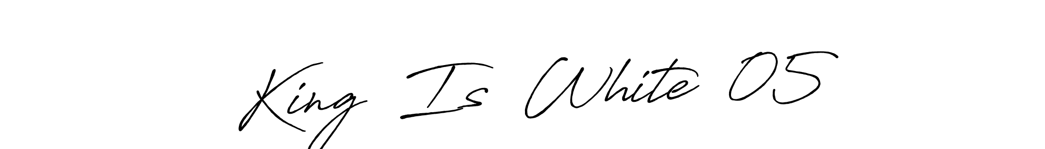 Design your own signature with our free online signature maker. With this signature software, you can create a handwritten (Antro_Vectra_Bolder) signature for name   King  Is  White  05.   King  Is  White  05 signature style 7 images and pictures png