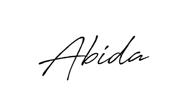 Design your own signature with our free online signature maker. With this signature software, you can create a handwritten (Antro_Vectra_Bolder) signature for name  Abida.  Abida signature style 7 images and pictures png