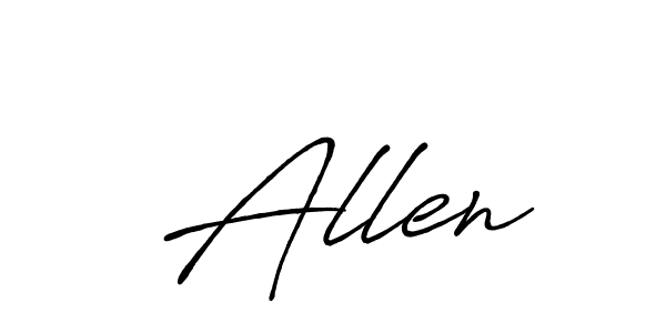 Create a beautiful signature design for name  Allen. With this signature (Antro_Vectra_Bolder) fonts, you can make a handwritten signature for free.  Allen signature style 7 images and pictures png