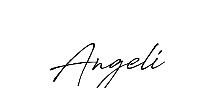 How to make  Angeli name signature. Use Antro_Vectra_Bolder style for creating short signs online. This is the latest handwritten sign.  Angeli signature style 7 images and pictures png