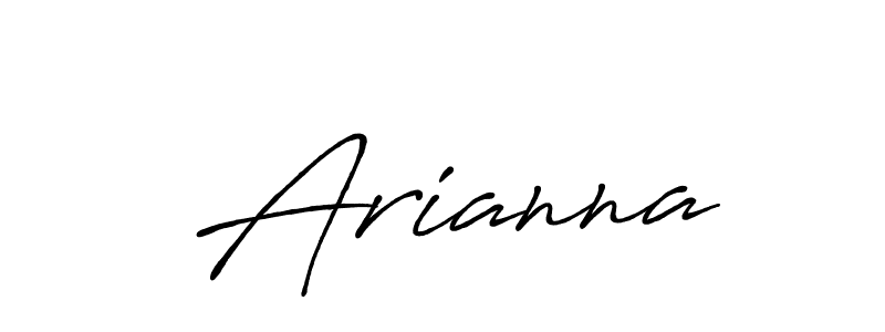 How to make  Arianna name signature. Use Antro_Vectra_Bolder style for creating short signs online. This is the latest handwritten sign.  Arianna signature style 7 images and pictures png