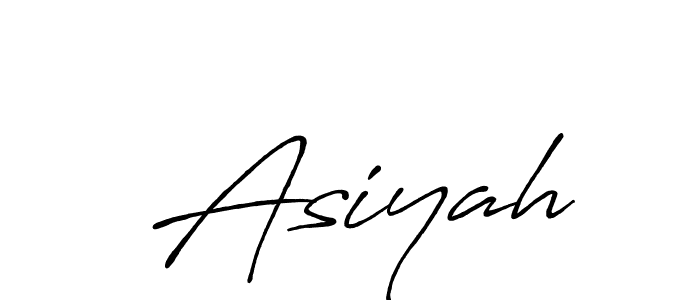 You can use this online signature creator to create a handwritten signature for the name  Asiyah. This is the best online autograph maker.  Asiyah signature style 7 images and pictures png