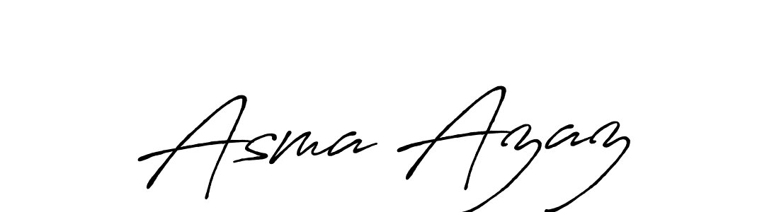 The best way (Antro_Vectra_Bolder) to make a short signature is to pick only two or three words in your name. The name  Asma Azaz  include a total of six letters. For converting this name.  Asma Azaz  signature style 7 images and pictures png