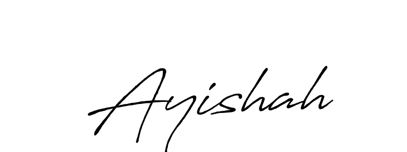 Make a beautiful signature design for name  Ayishah. With this signature (Antro_Vectra_Bolder) style, you can create a handwritten signature for free.  Ayishah signature style 7 images and pictures png