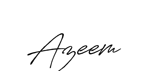 Use a signature maker to create a handwritten signature online. With this signature software, you can design (Antro_Vectra_Bolder) your own signature for name  Azeem.  Azeem signature style 7 images and pictures png