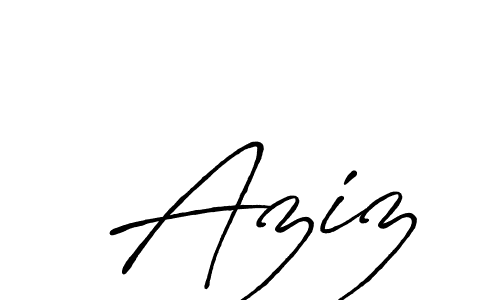 How to make  Aziz signature? Antro_Vectra_Bolder is a professional autograph style. Create handwritten signature for  Aziz name.  Aziz signature style 7 images and pictures png