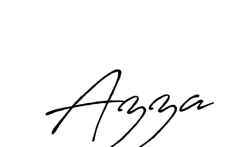 Create a beautiful signature design for name  Azza. With this signature (Antro_Vectra_Bolder) fonts, you can make a handwritten signature for free.  Azza signature style 7 images and pictures png