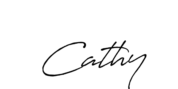 Design your own signature with our free online signature maker. With this signature software, you can create a handwritten (Antro_Vectra_Bolder) signature for name  Cathy.  Cathy signature style 7 images and pictures png