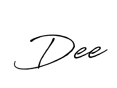 Create a beautiful signature design for name  Dee. With this signature (Antro_Vectra_Bolder) fonts, you can make a handwritten signature for free.  Dee signature style 7 images and pictures png